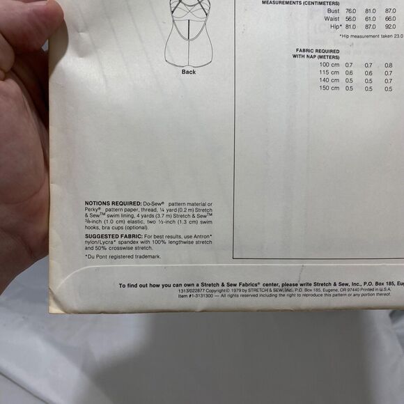 1979 Stretch and Sew Gathered Swimsuits Design Patterns by Ann Person - Picture 7 of 8